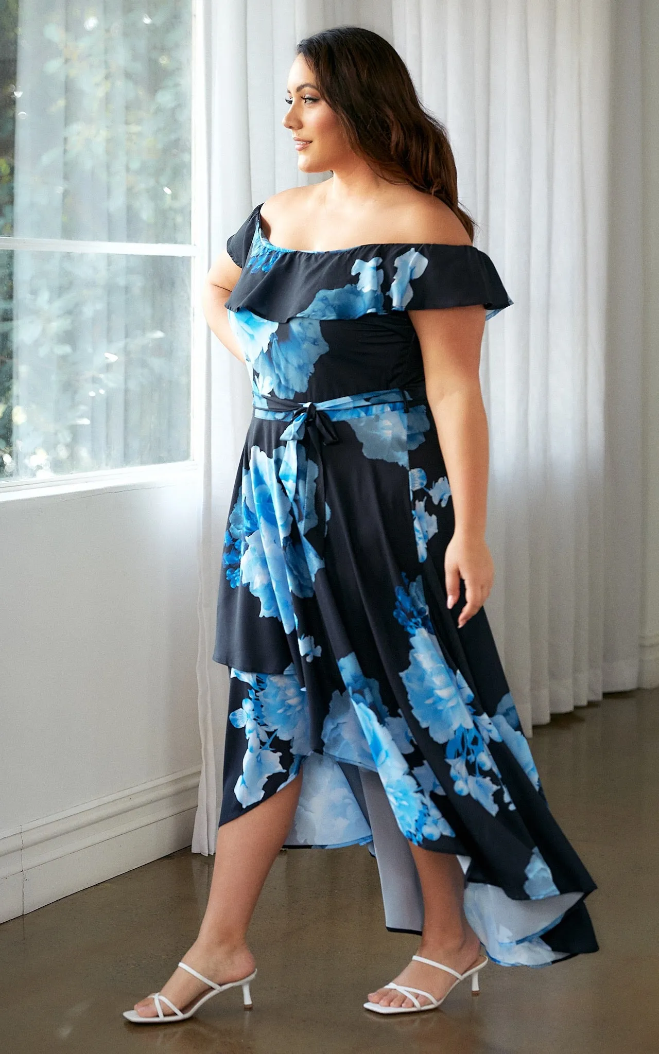 Tatiana Maxi Dress - Blue Black Floral