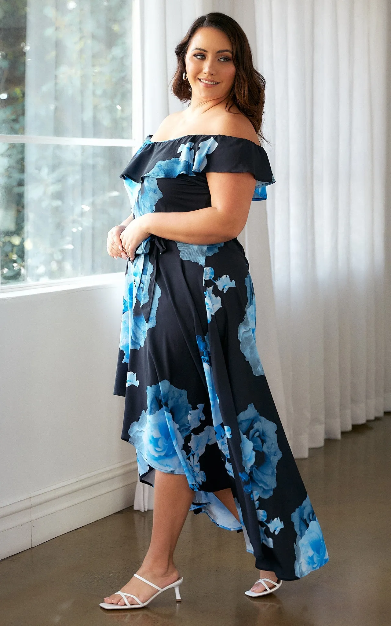 Tatiana Maxi Dress - Blue Black Floral