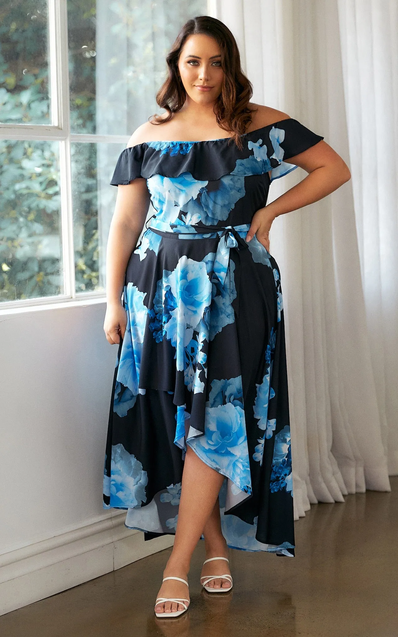 Tatiana Maxi Dress - Blue Black Floral