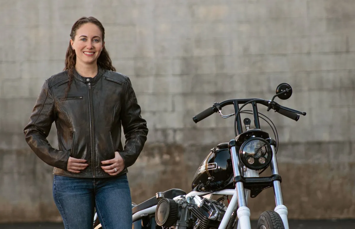 Trickster Womens Motorcycle Leather Jacket