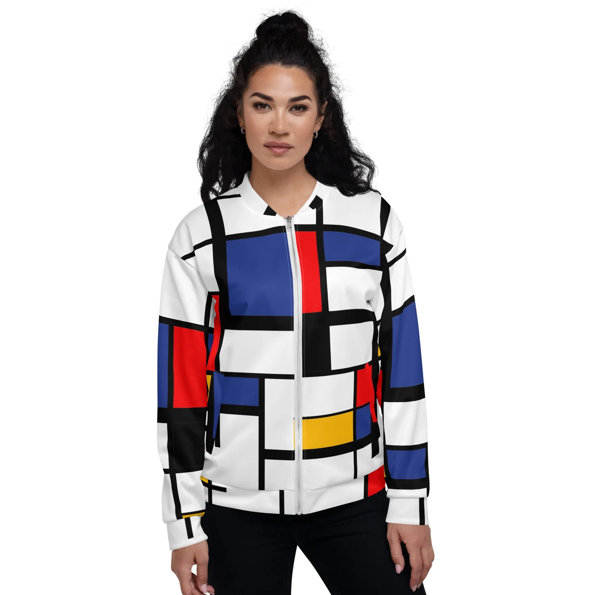 Unisex Bomber Jacket / Piet Mondrian Jacket / Art gift for him / Art gift for her