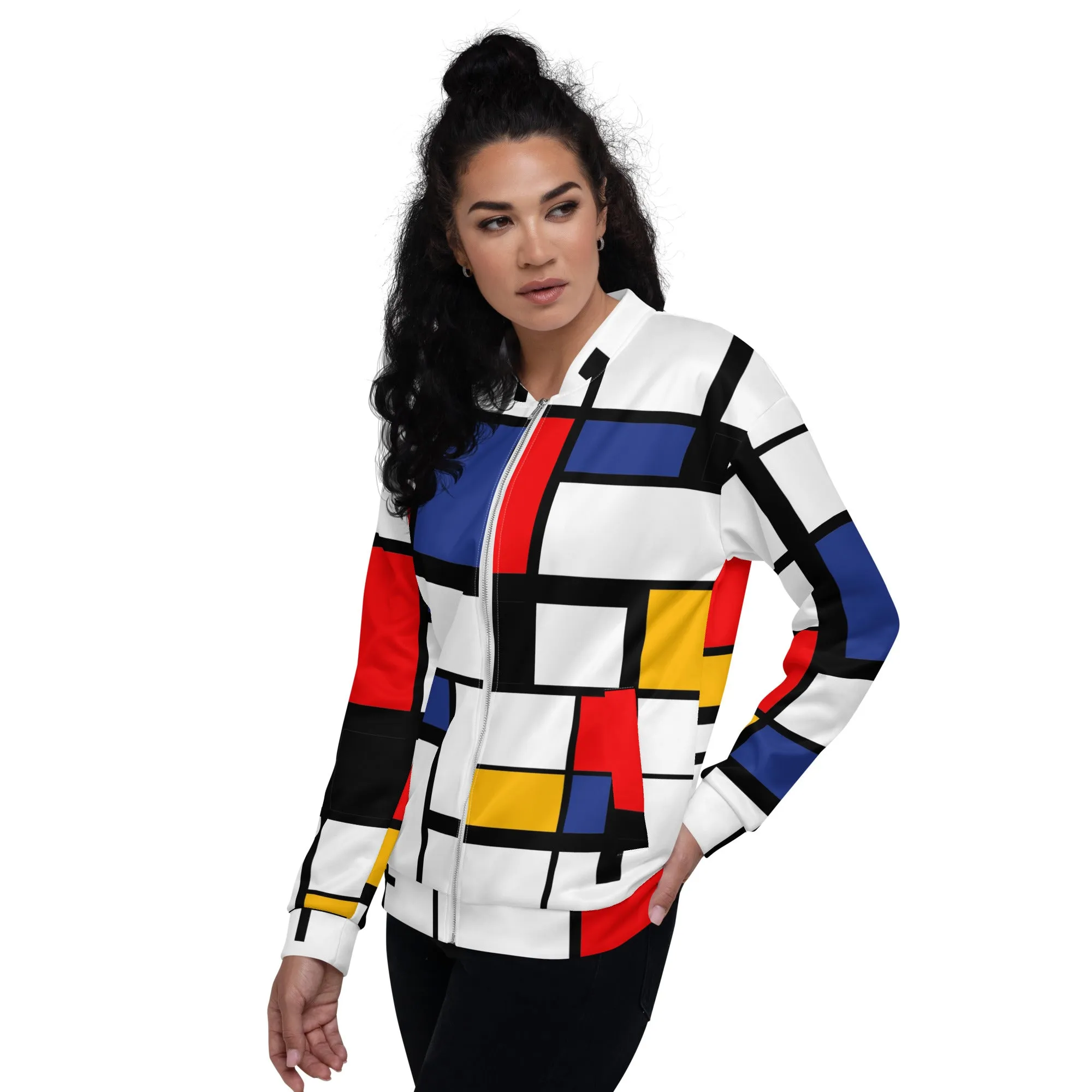 Unisex Bomber Jacket / Piet Mondrian Jacket / Art gift for him / Art gift for her