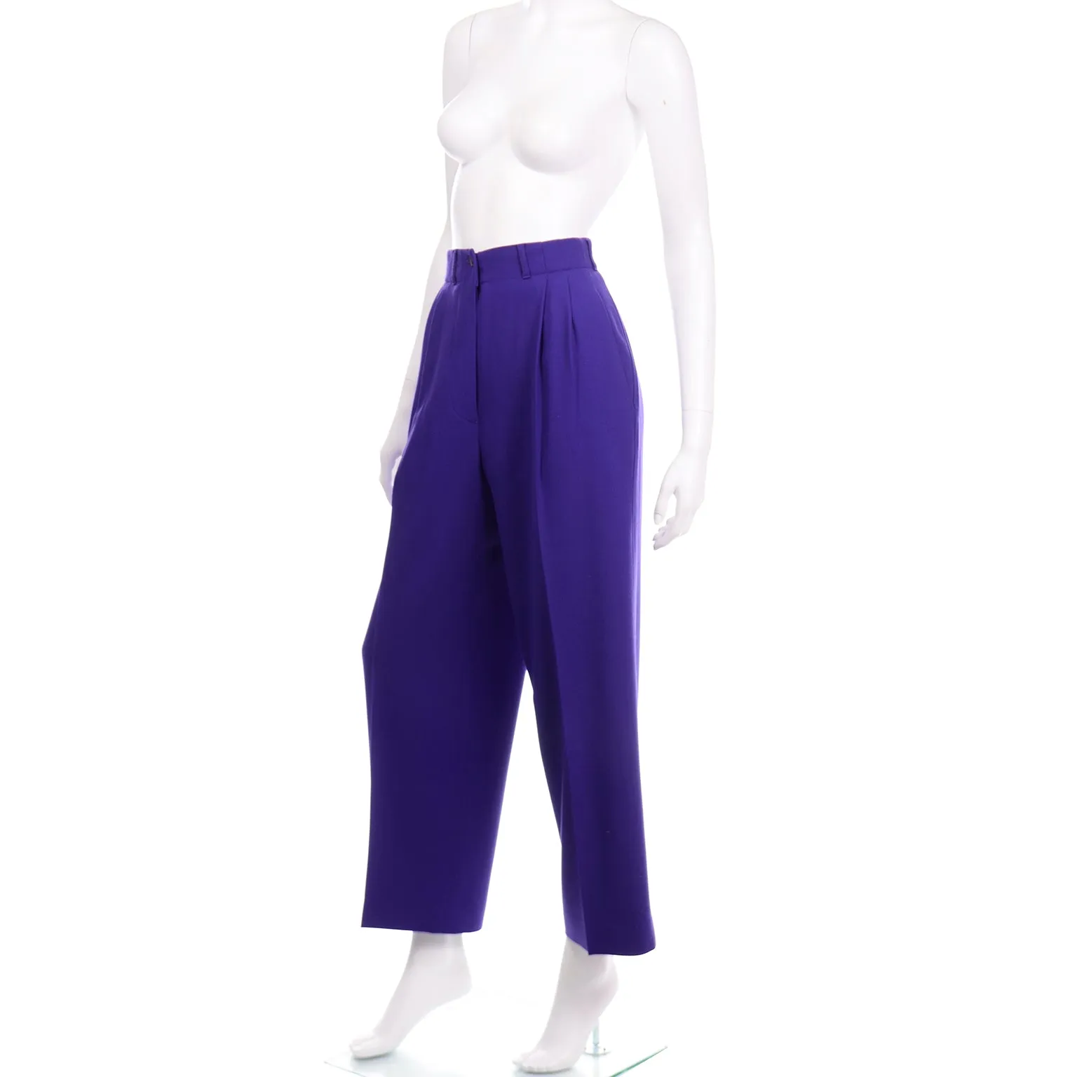 Vintage Calvin Klein Trousers Deep Purple High Waist Pants