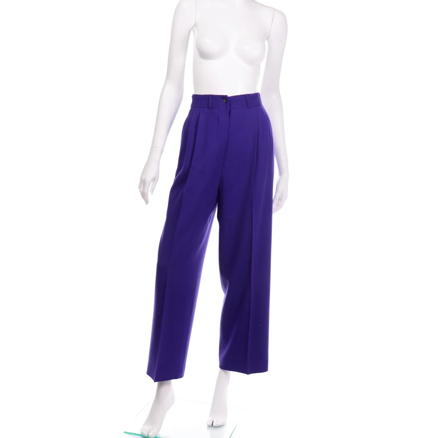 Vintage Calvin Klein Trousers Deep Purple High Waist Pants