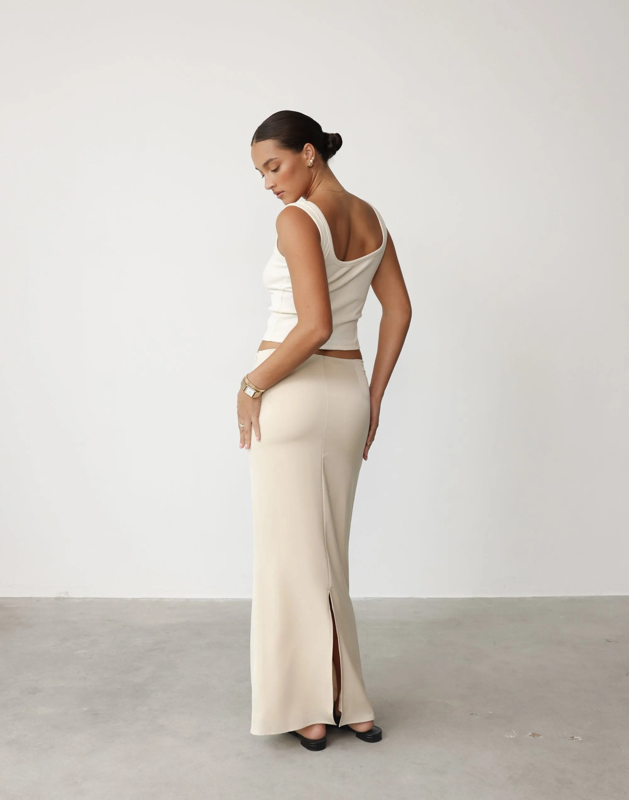 Viviana Maxi Skirt (Ivory)