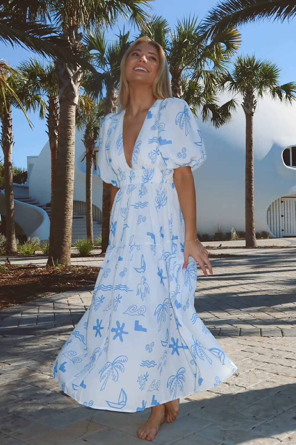 WASHED AT SEA MAXI DRESS