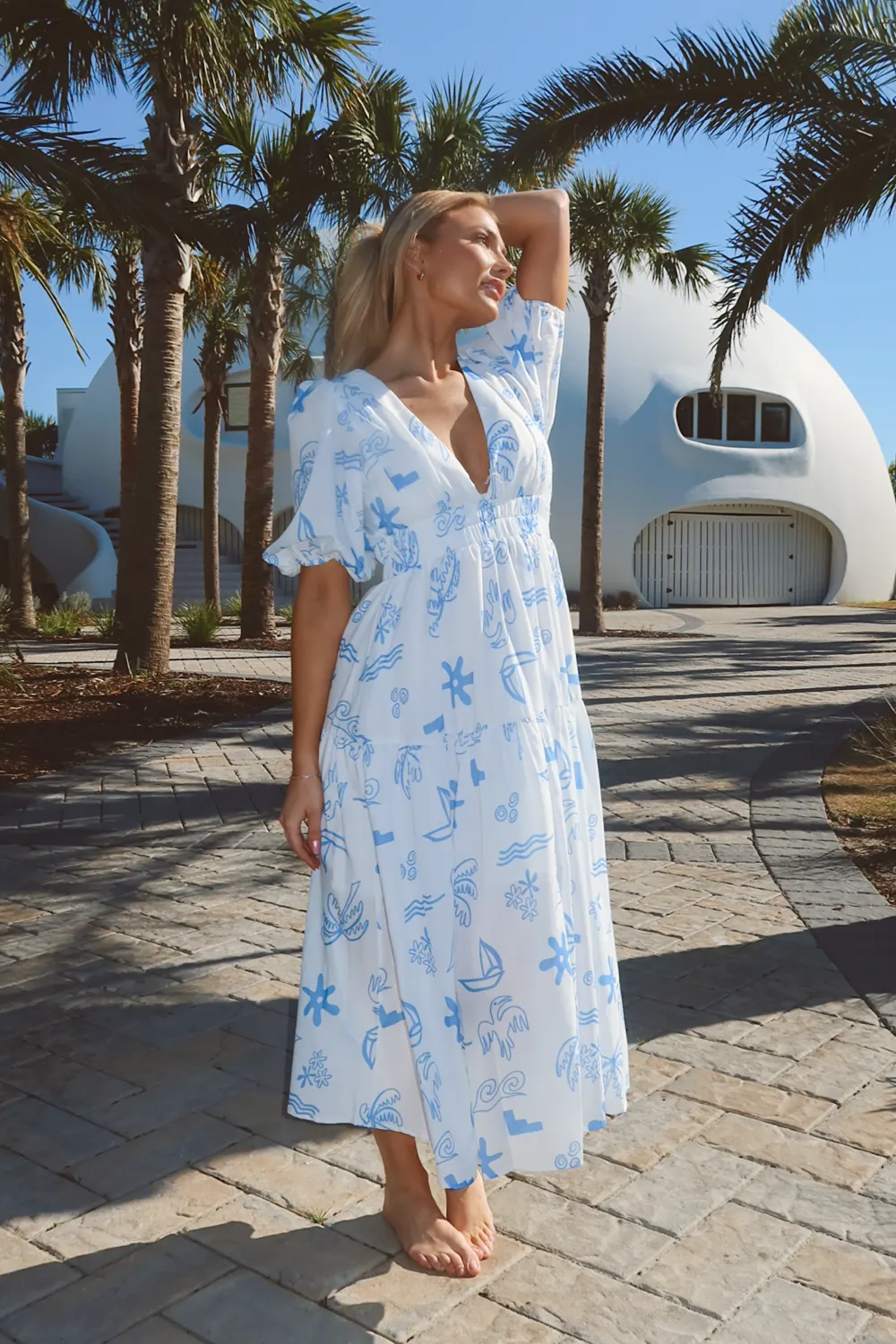 WASHED AT SEA MAXI DRESS