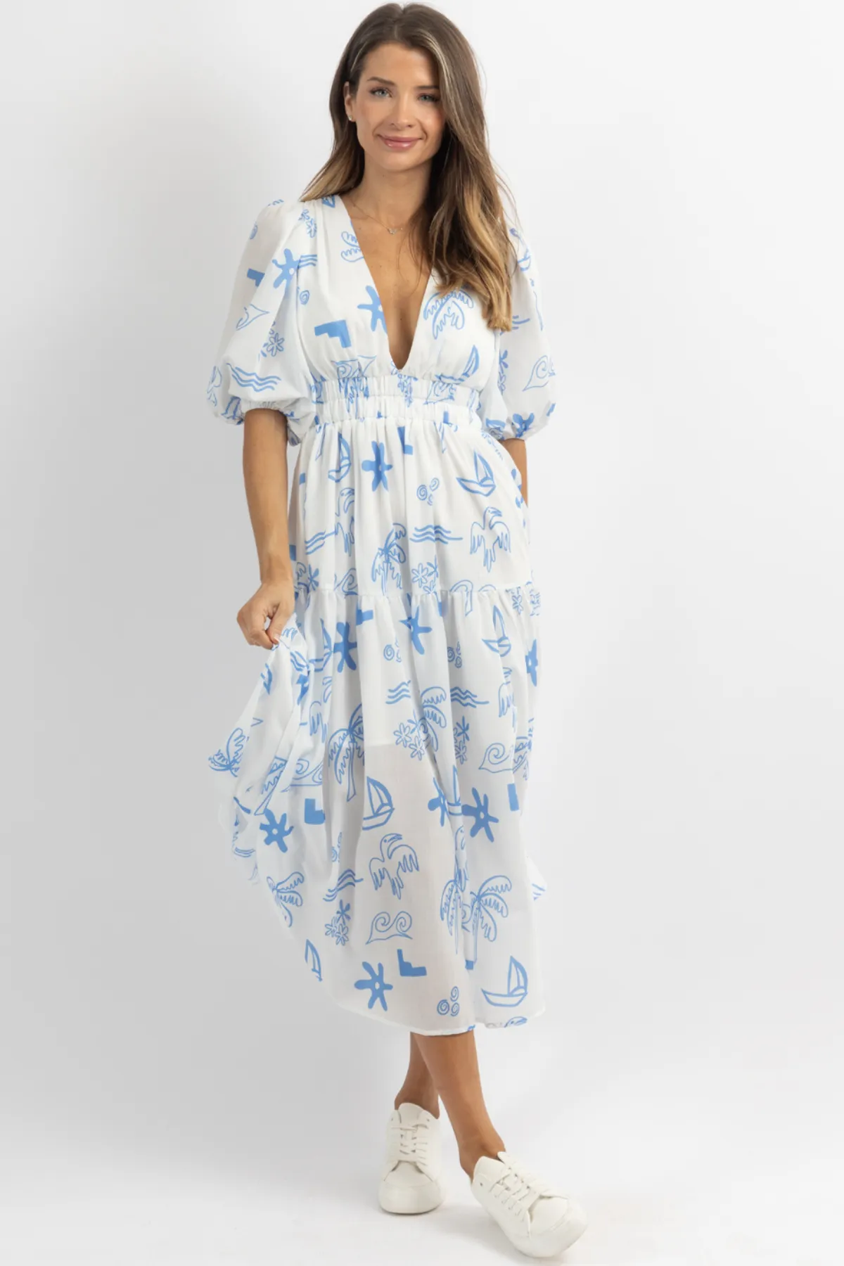 WASHED AT SEA MAXI DRESS