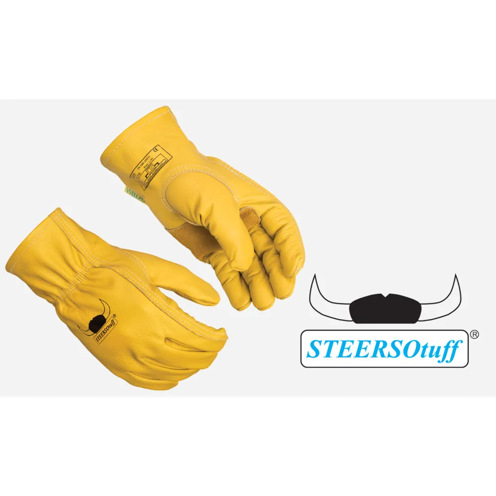 Weldas 10-2700L STEERSOtuff Drivers Gloves Top Grain Cowhide Keystone Thumb LG