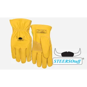 Weldas 10-2700L STEERSOtuff Drivers Gloves Top Grain Cowhide Keystone Thumb LG