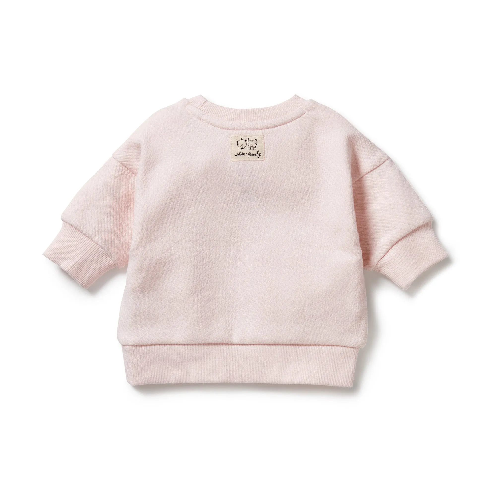 Wilson and Frenchy Organic Quilted Sweat Pink