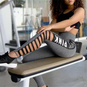 Women leggings Pink Letter Print