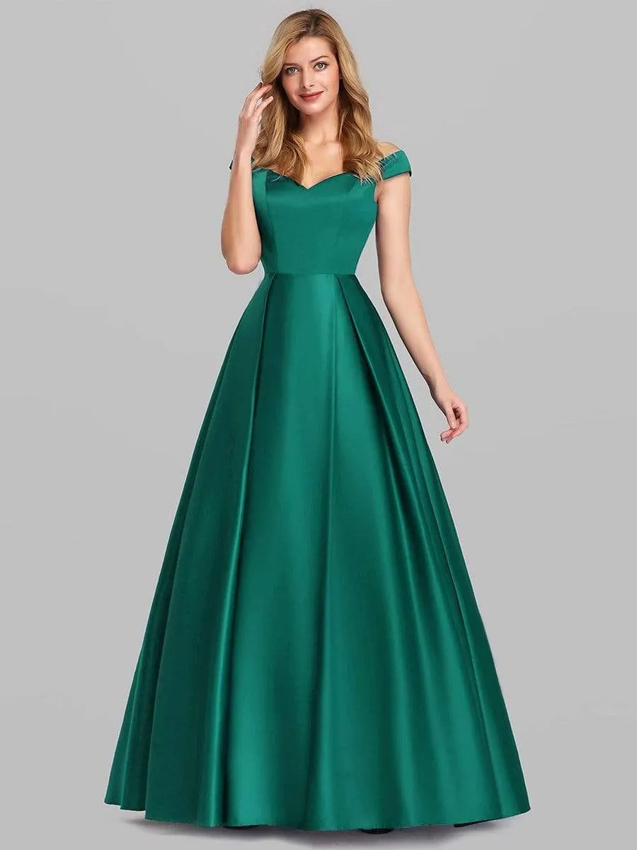 Women's A-Line Off the Shoulder Maxi Long Prom Dress