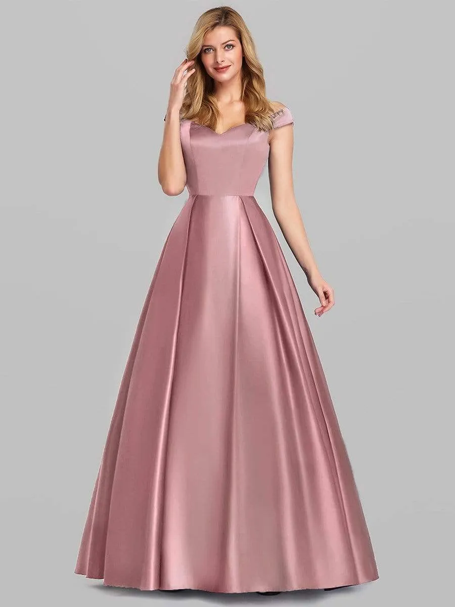 Women's A-Line Off the Shoulder Maxi Long Prom Dress