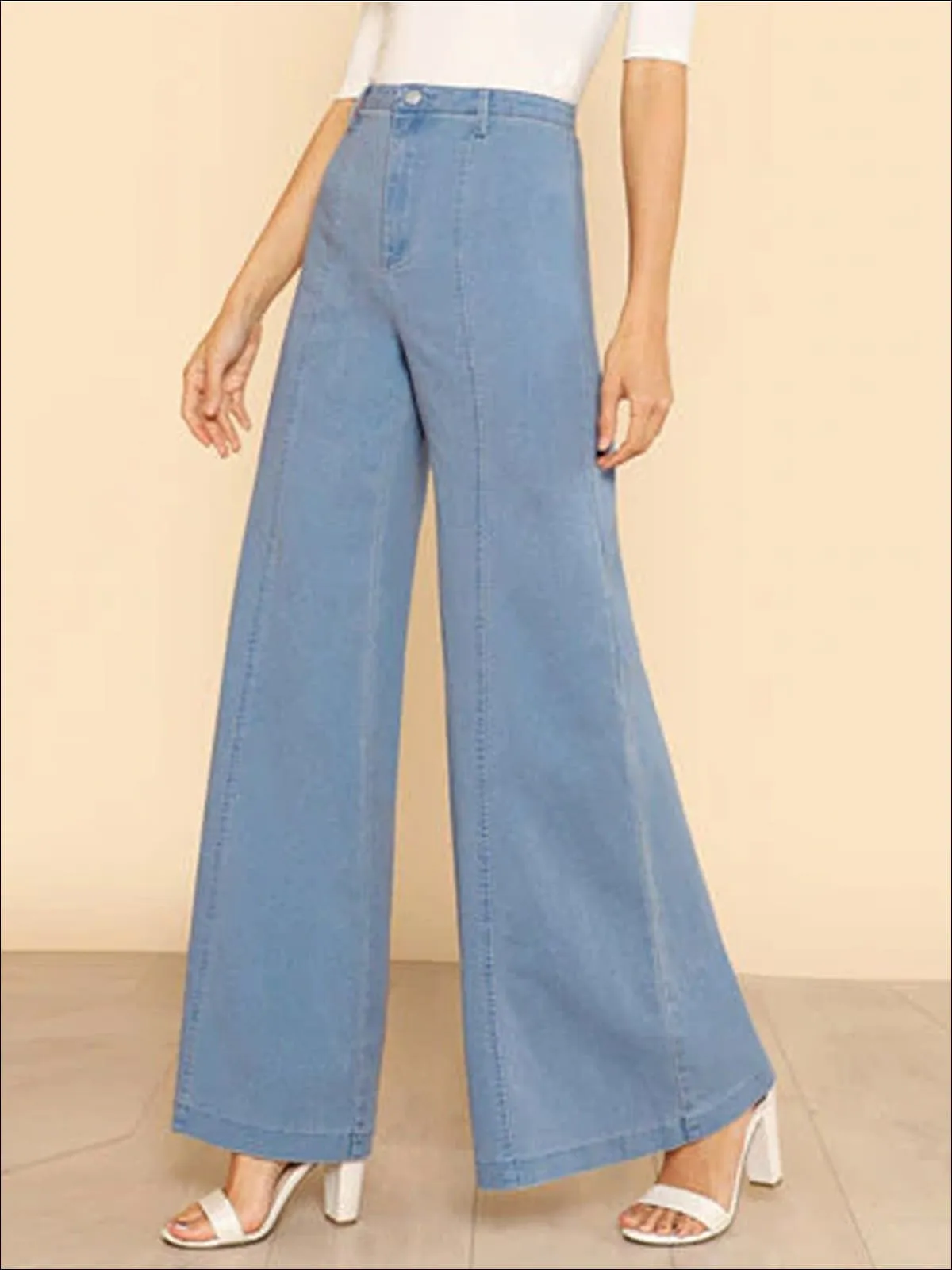 Women's Vintage Wide Leg High Waist Pants