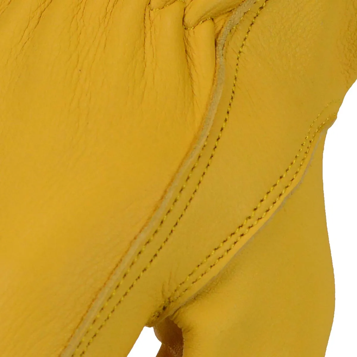 Xelement XG37550 Men's Yellow Unlined Full Grain Deerskin Gloves