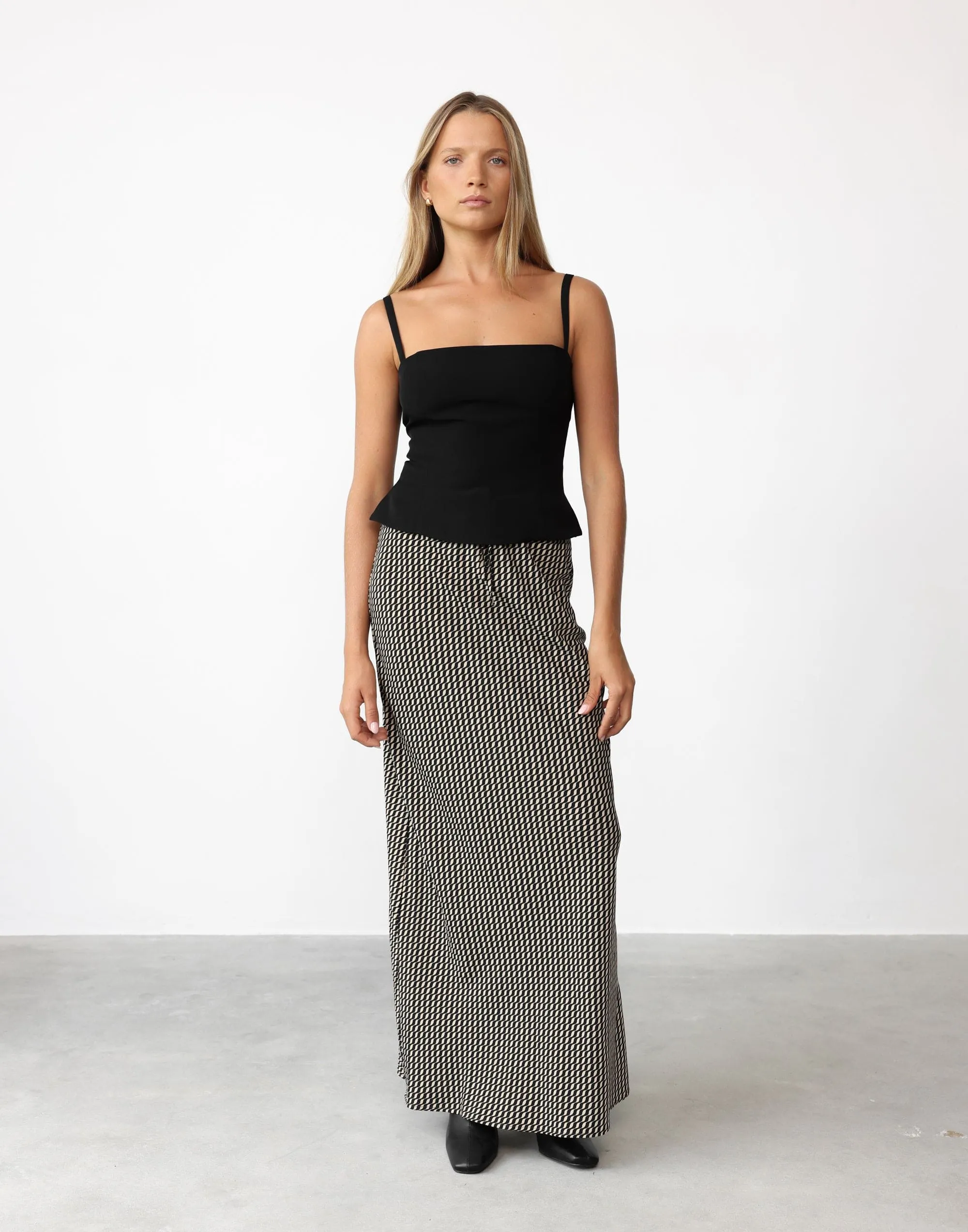 Zaya Maxi Skirt (Sand Ripple)