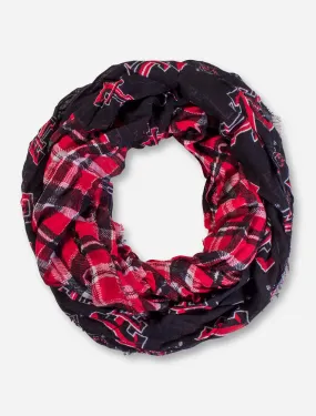 ZooZatz Texas Tech Double T Plaid Infinity Scarf